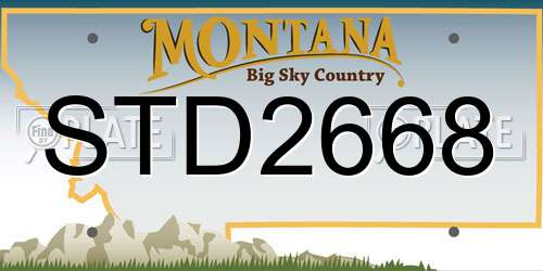 STD2668 Montana License Plate