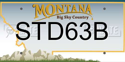 STD63B Montana License Plate