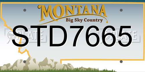 STD7665 Montana License Plate