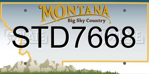 STD7668 Montana License Plate