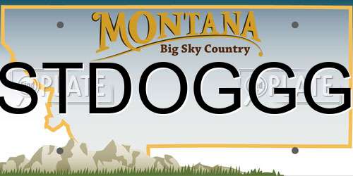 STDOGGG Montana License Plate