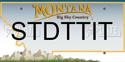 STDTTIT Montana License Plate