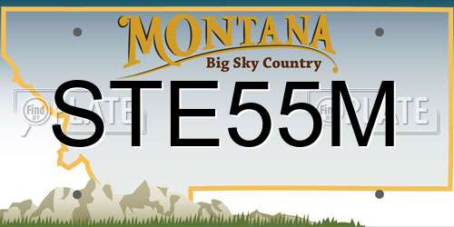 STE55M Montana License Plate