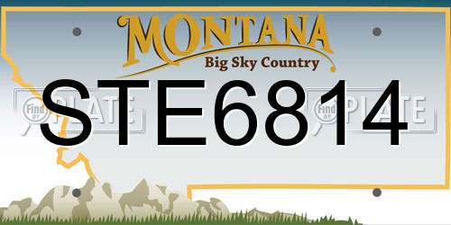 STE6814 Montana License Plate