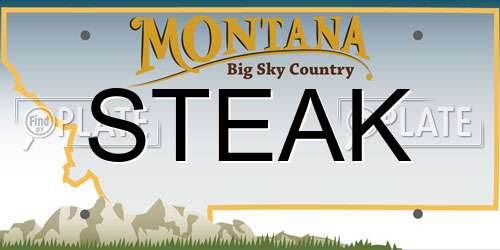 STEAK Montana License Plate