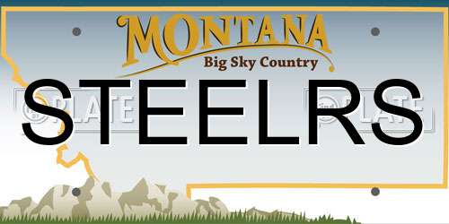 STEELRS Montana License Plate