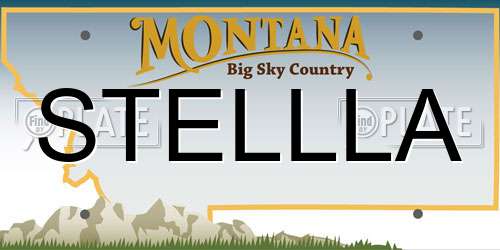 STELLLA Montana License Plate