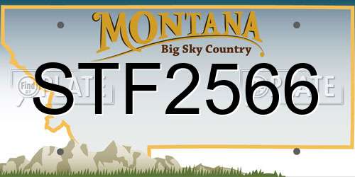 STF2566 Montana License Plate