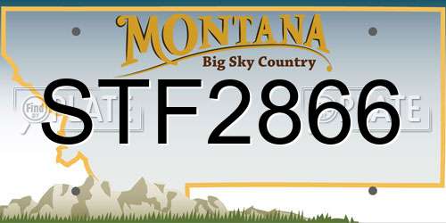 STF2866 Montana License Plate