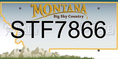 STF7866 Montana License Plate