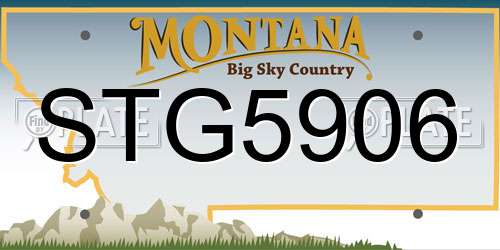 STG5906 Montana License Plate