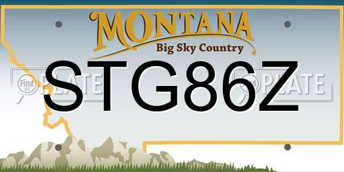 STG86Z Montana License Plate