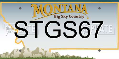 STGS67 Montana License Plate