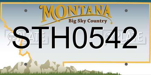 STH0542 Montana License Plate