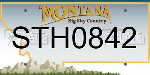 STH0842 Montana License Plate