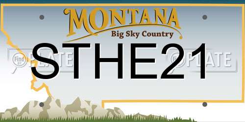 STHE21 Montana License Plate