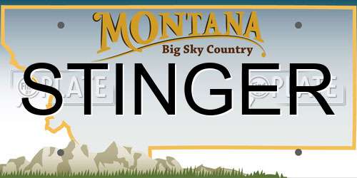 STINGER Montana License Plate