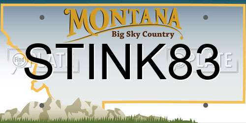 STINK83 Montana License Plate