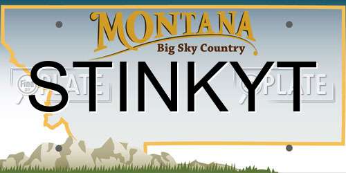 STINKYT Montana License Plate