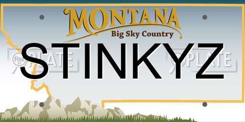 STINKYZ Montana License Plate