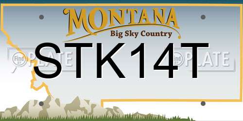STK14T Montana License Plate