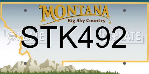 STK492 Montana License Plate
