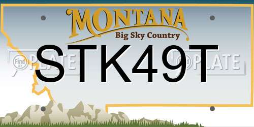 STK49T Montana License Plate