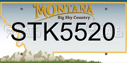 STK5520 Montana License Plate