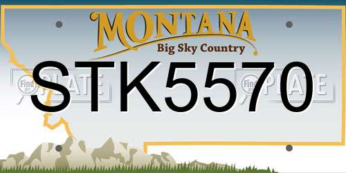STK5570 Montana License Plate