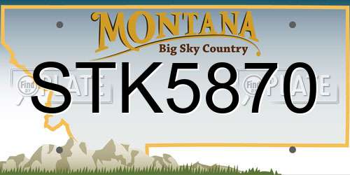 STK5870 Montana License Plate
