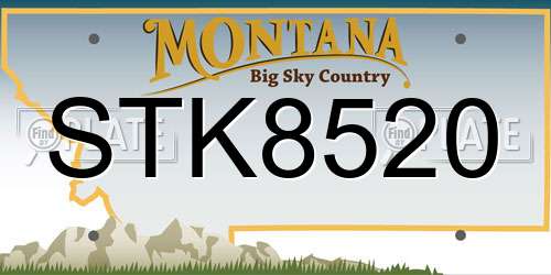 STK8520 Montana License Plate