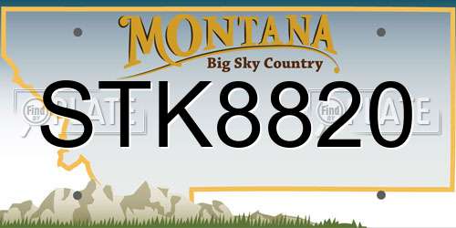 STK8820 Montana License Plate