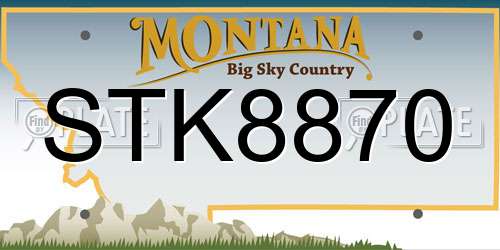 STK8870 Montana License Plate