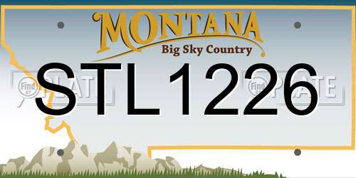 STL1226 Montana License Plate