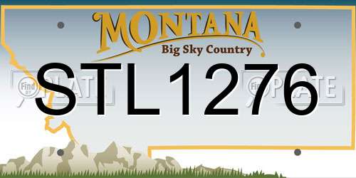 STL1276 Montana License Plate