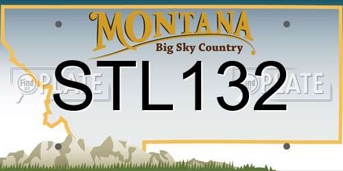 STL132 Montana License Plate