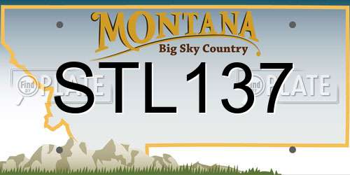 STL137 Montana License Plate