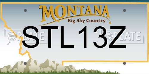 STL13Z Montana License Plate
