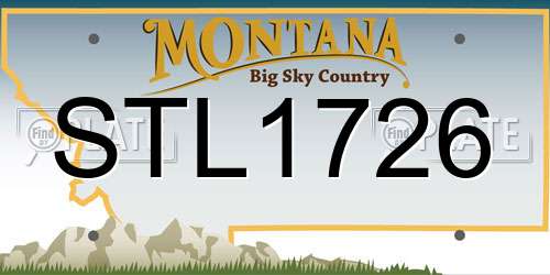 STL1726 Montana License Plate
