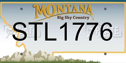 STL1776 Montana License Plate