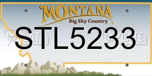 STL5233 Montana License Plate