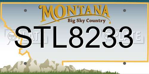 STL8233 Montana License Plate