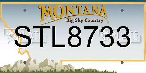 STL8733 Montana License Plate