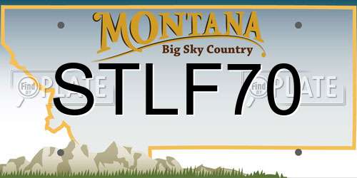 STLF70 Montana License Plate