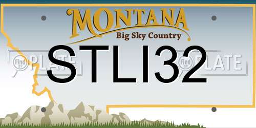 STLI32 Montana License Plate