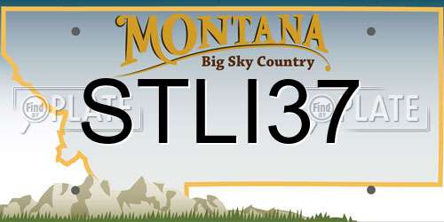 STLI37 Montana License Plate