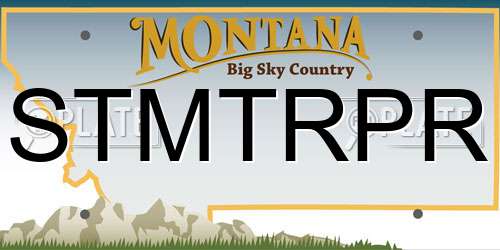 STMTRPR Montana License Plate