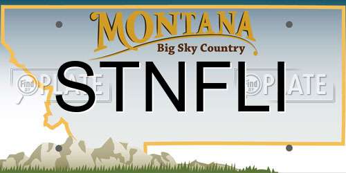 STNFLI Montana License Plate