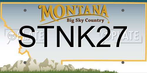 STNK27 Montana License Plate