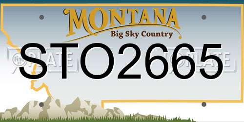 STO2665 Montana License Plate